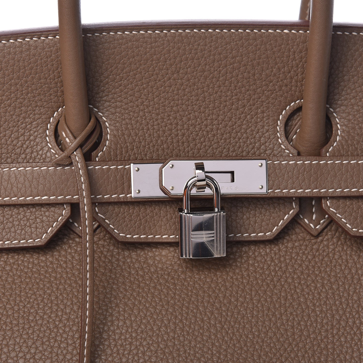 Hermes Taurillon Clemence Birkin 35 Etoupe 28 of 30