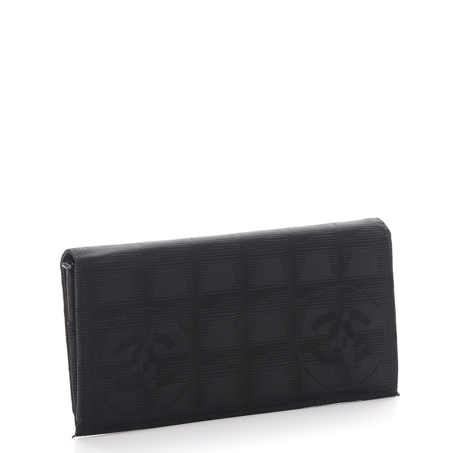 Chanel Nylon Travel Flap Wallet Black 3 of 12