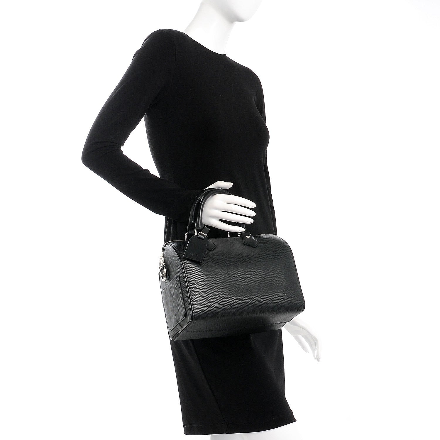 Louis Vuitton Epi Speedy Bandouliere 25 Black 3 of 8