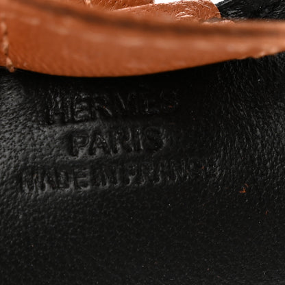 Hermes Milo Lambskin Grigri Rodeo Horse Bag Charm PM Black Sienne Gold 4 of 6