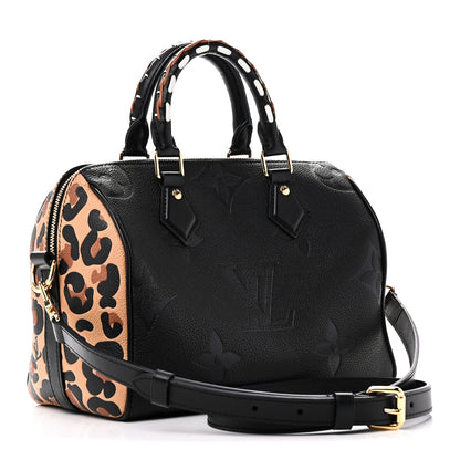 Louis Vuitton Empreinte Monogram Giant Wild At Heart Speedy Bandouliere 25 Black 3 of 9