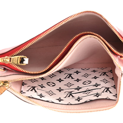 Louis Vuitton Monogram Giant Double Zip Pochette Rouge 5 of 9