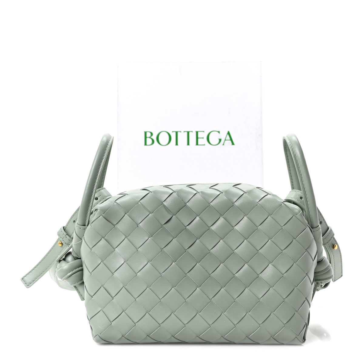 Bottega Veneta Nappa Intrecciato Loop Top Handle Camera Bag New Sauge 11 of 11