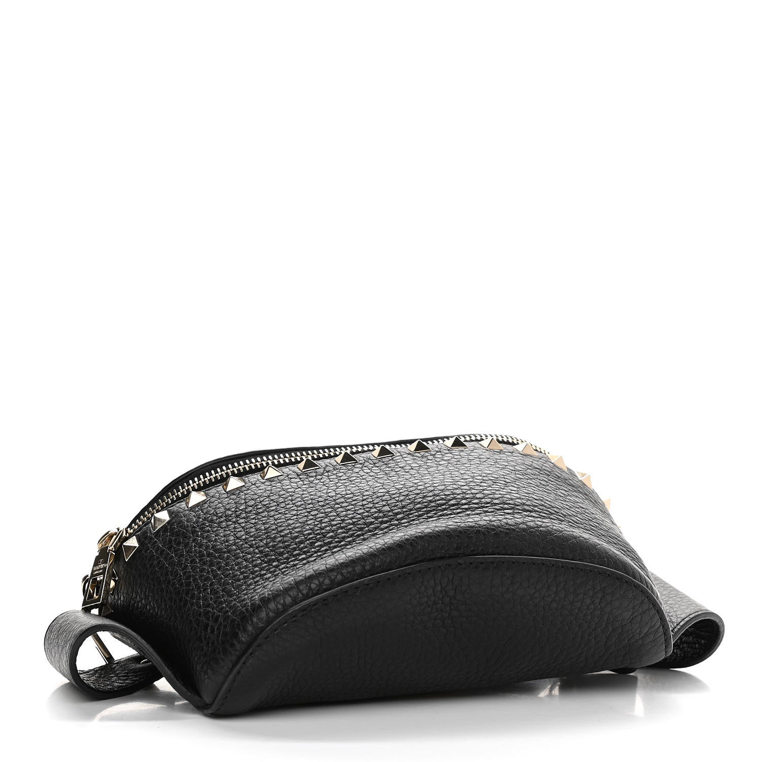 Valentino Garavani Grainy Calfskin Rockstud Belt Bag Black 4 of 9