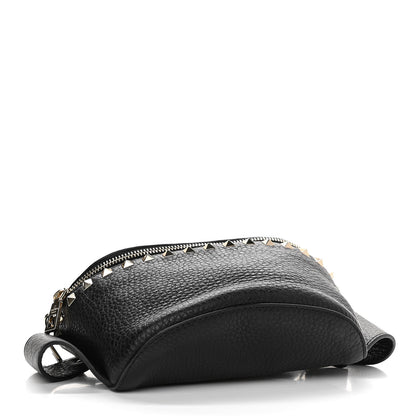 Valentino Garavani Grainy Calfskin Rockstud Belt Bag Black 4 of 9