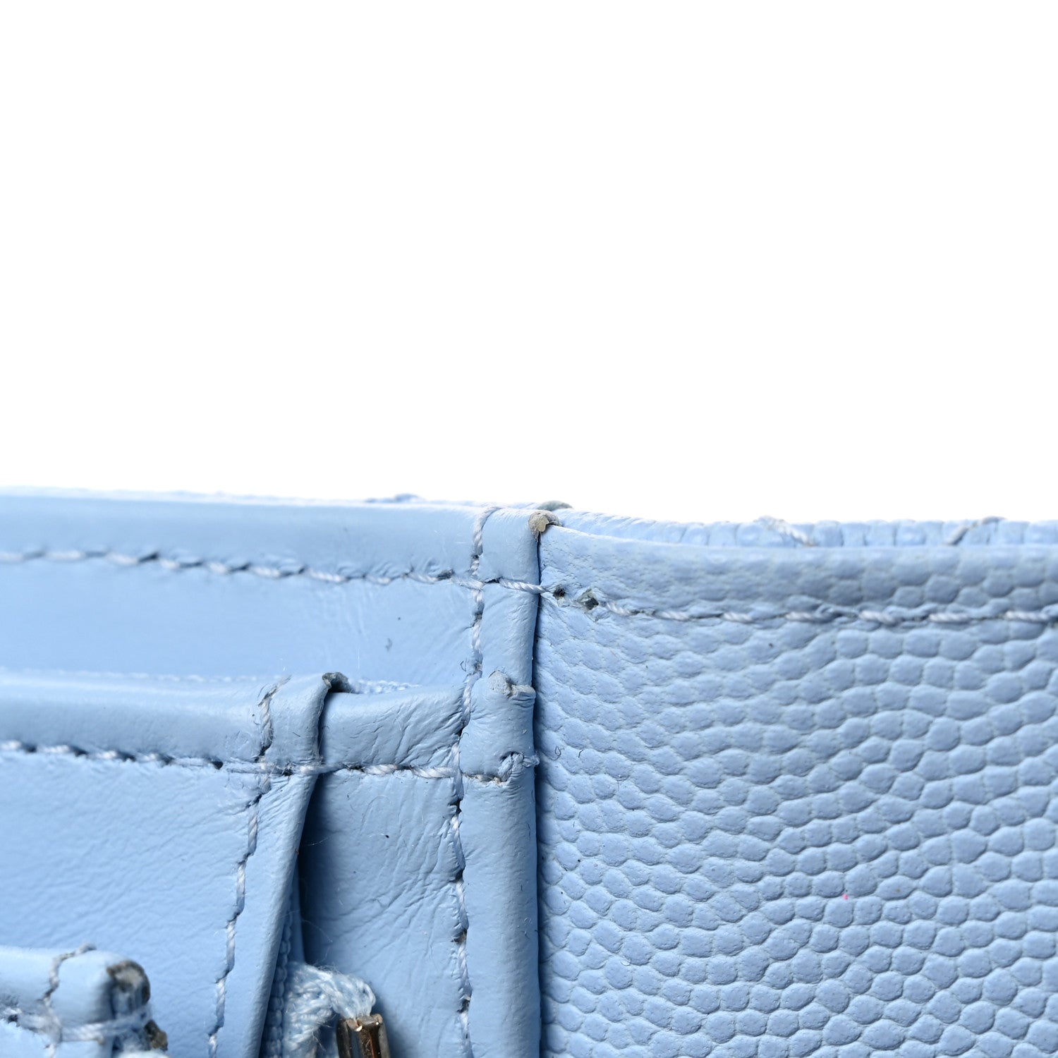 Chanel Caviar Quilted Medium Flap Wallet Light Blue 10 of 11