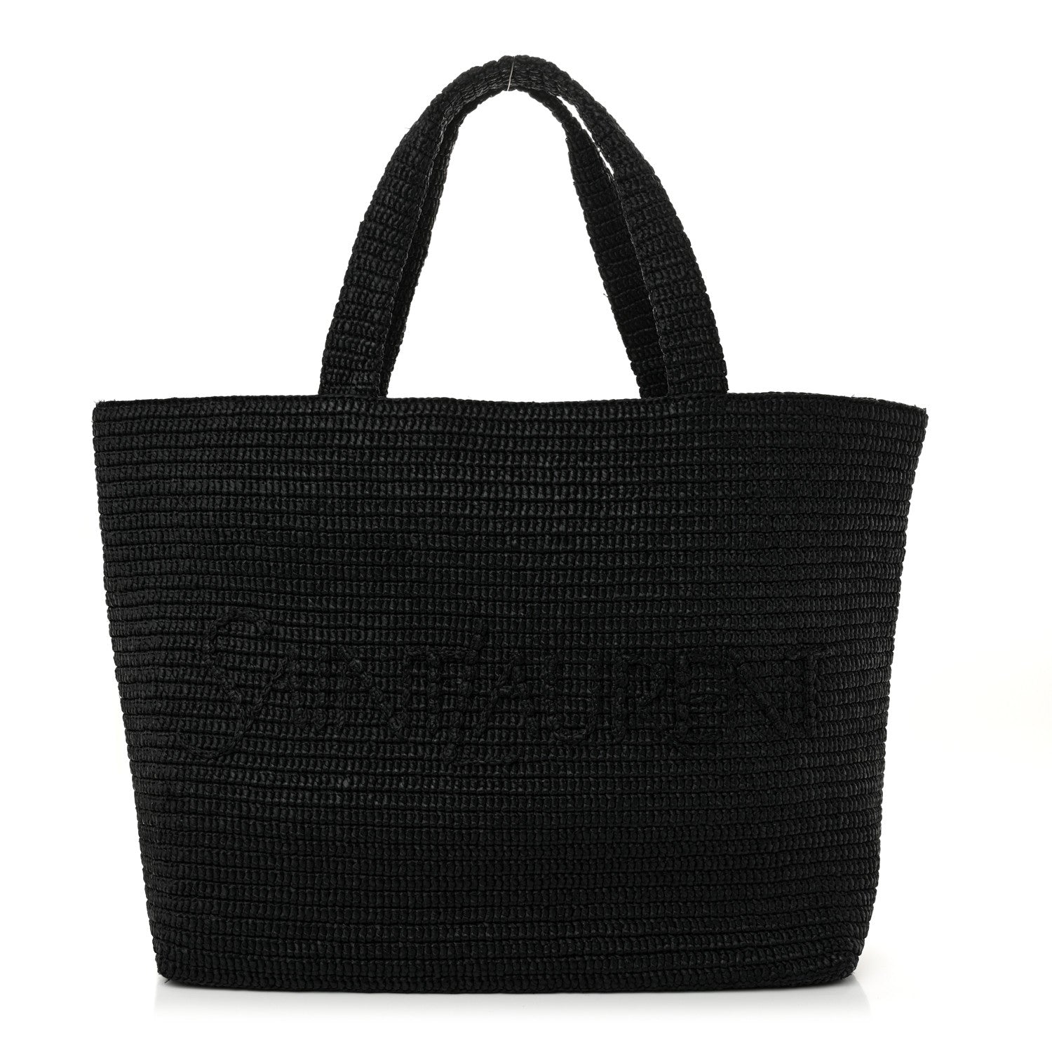 Saint Laurent Raffia Logo Tote Black 1 of 11