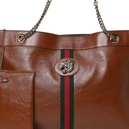 Gucci Calfskin Large Rajah Chain Tote Cuir 8 of 12