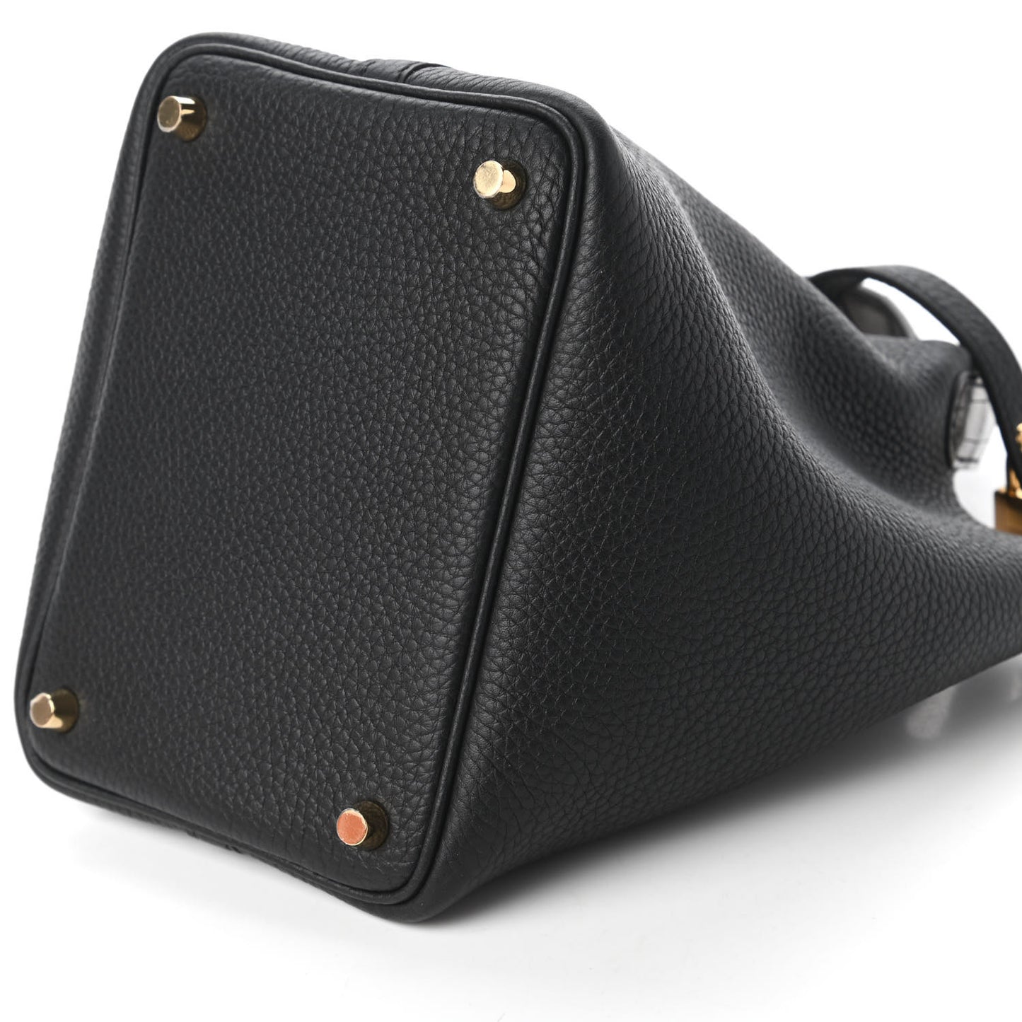 Taurillon Clemence Matte Alligator Picotin Lock Touch 18 PM Black