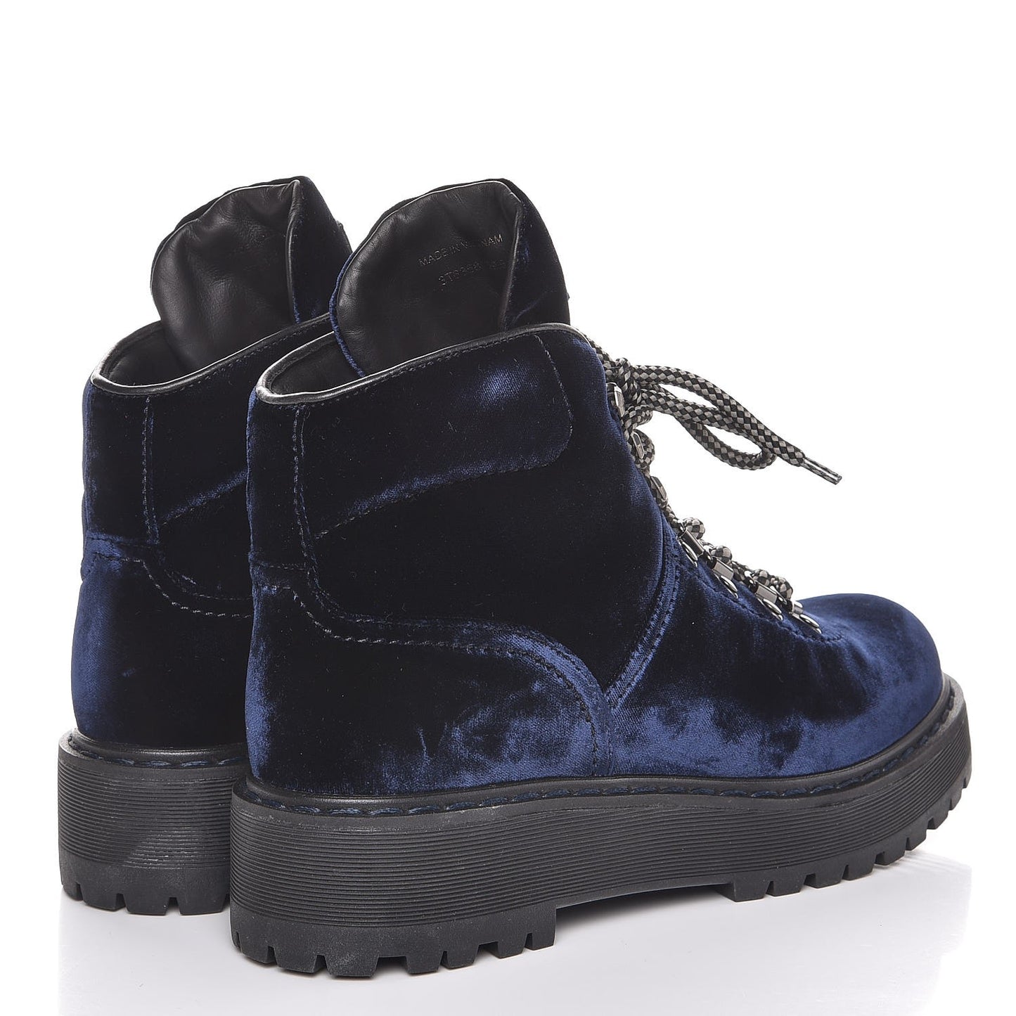 Velvet Combat Boots 39.5 Black