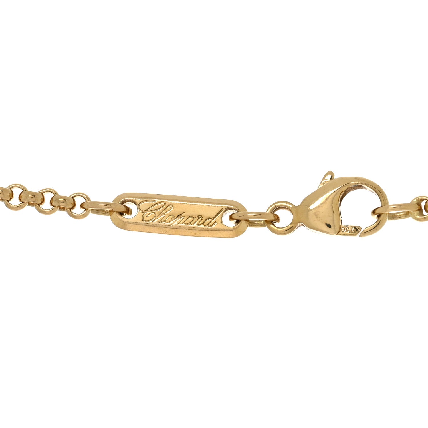 Chopard 18K Yellow Gold Diamond Happy Diamonds Icons Floating Heart Pendant Necklace 4 of 4