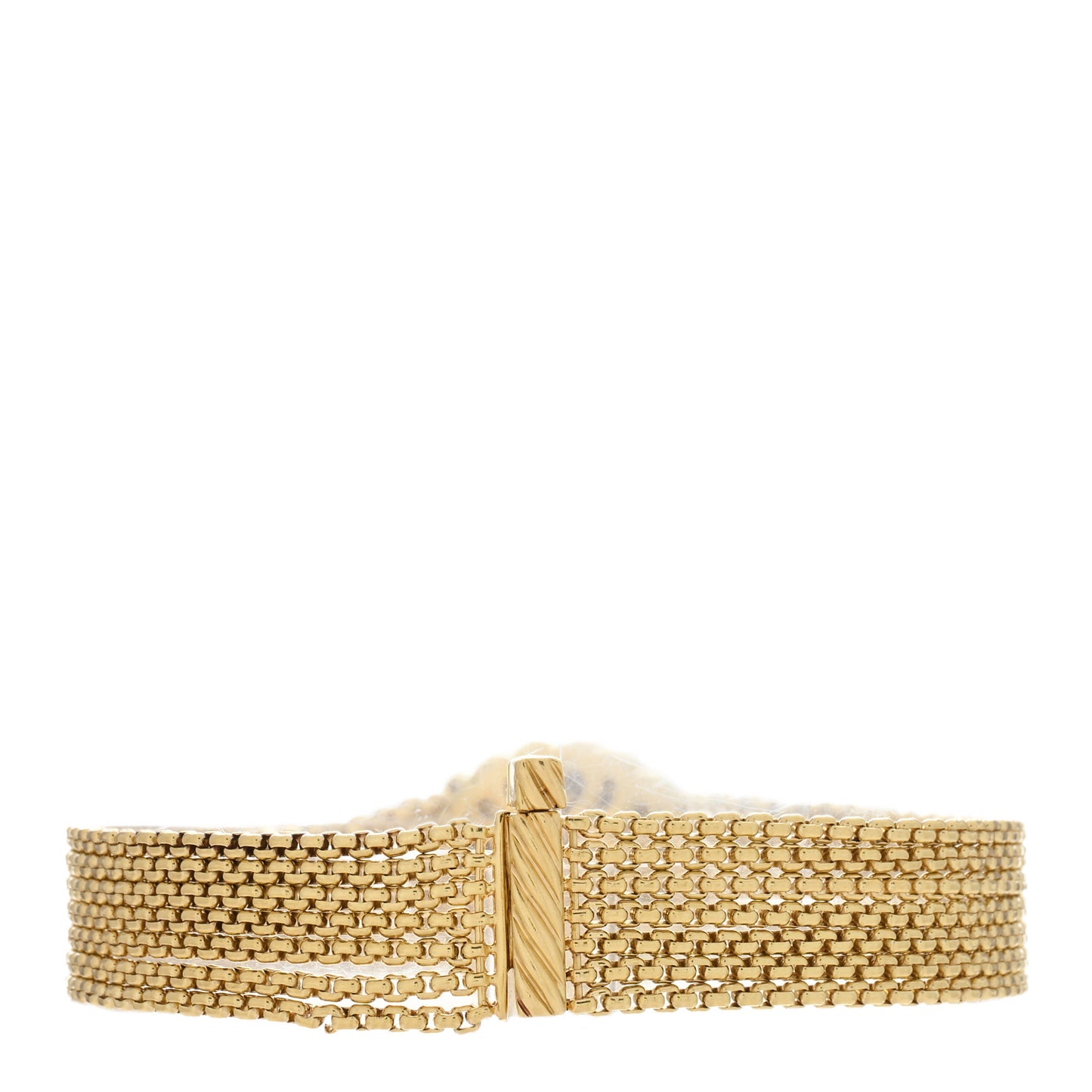 18K Yellow Gold Diamond Multi Strand Tassel Bracelet