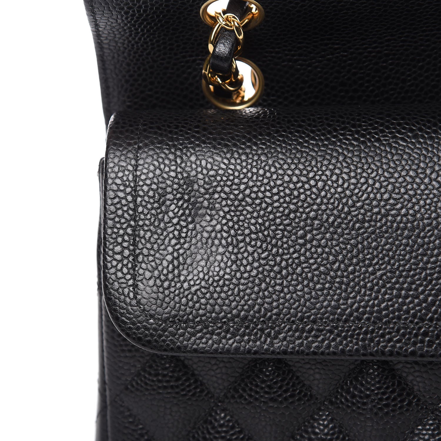 Chanel Caviar Quilted Medium Double Flap Black 13 of 14