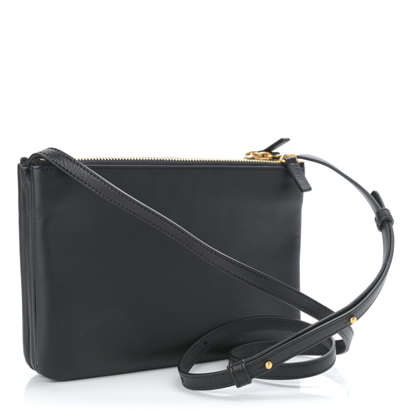 Lambskin Small Trio Crossbody Bag Black