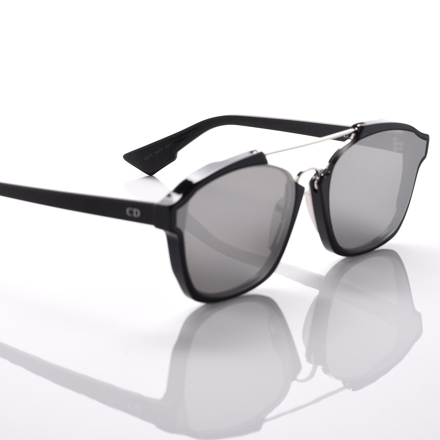 Christian Dior Abstract Square Mirrored Sunglasses Black 7 of 11