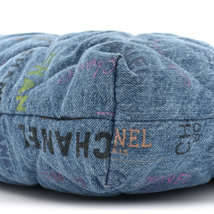 Chanel Denim Quilted Denim Mood Maxi Shopping Bag Blue Multicolor 9 of 12