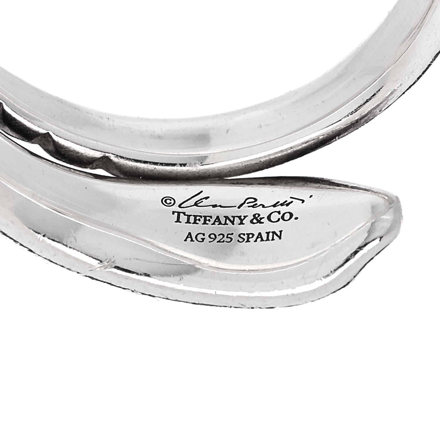 Tiffany Sterling Silver Elsa Peretti Snake Ring 52 6 4 of 4