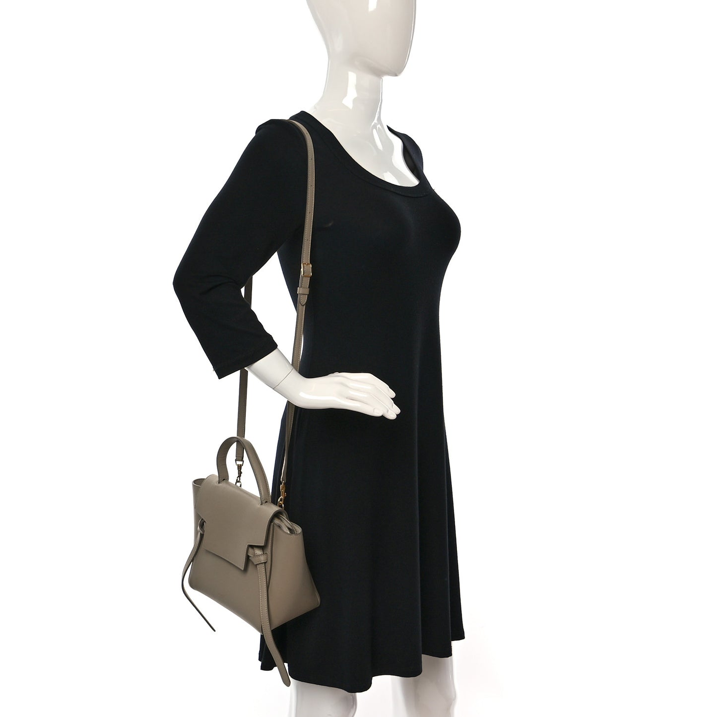 Grained Calfskin Nano Belt Bag Light Taupe