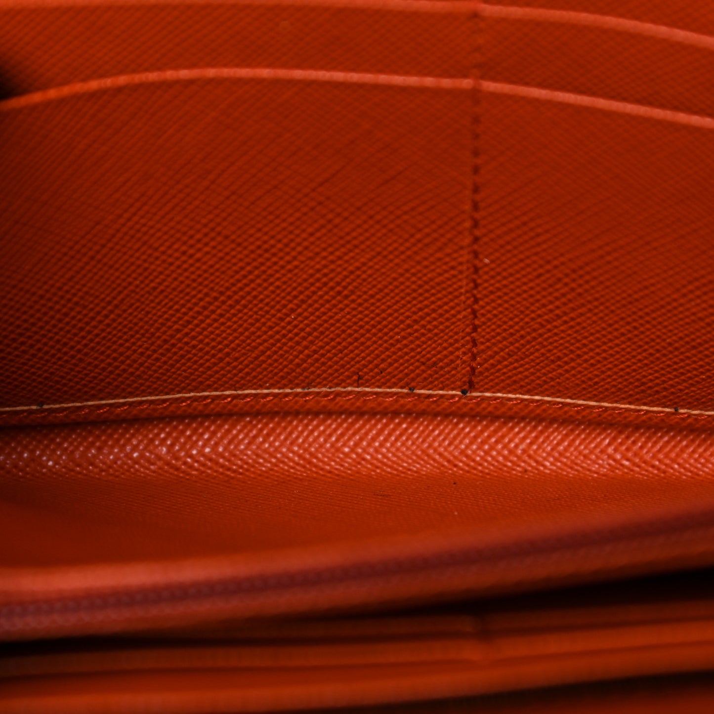 Saffiano Metal Zip Around Wallet Rame
