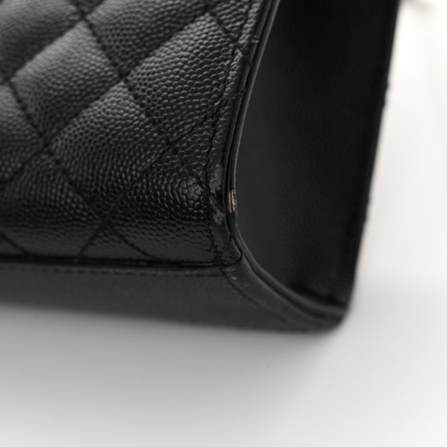 Saint Laurent Grain De Poudre Textured Mixed Matelasse Large Triquilt Monogram Satchel Black 11 of 13