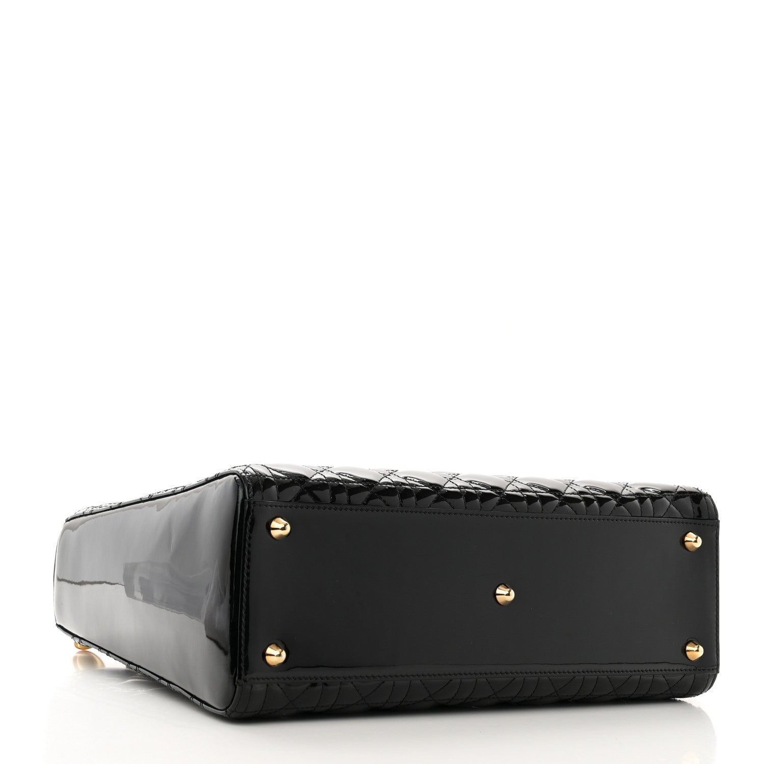 Christian Dior Patent Cannage Large Lady Dior Black 4 of 11
