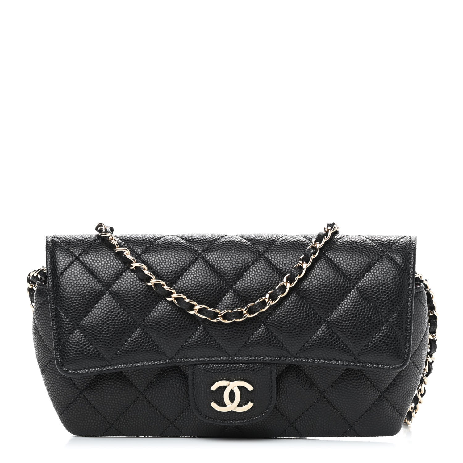 Chanel Caviar Quilted Glasses Case With Chain Black 1 of 9