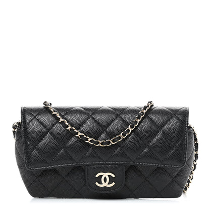 Chanel Caviar Quilted Glasses Case With Chain Black 1 of 9