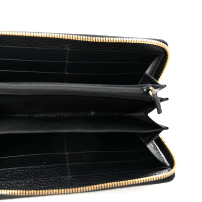 Gucci Dollar Calfskin GG Marmont Zip Around Wallet Black 5 of 10
