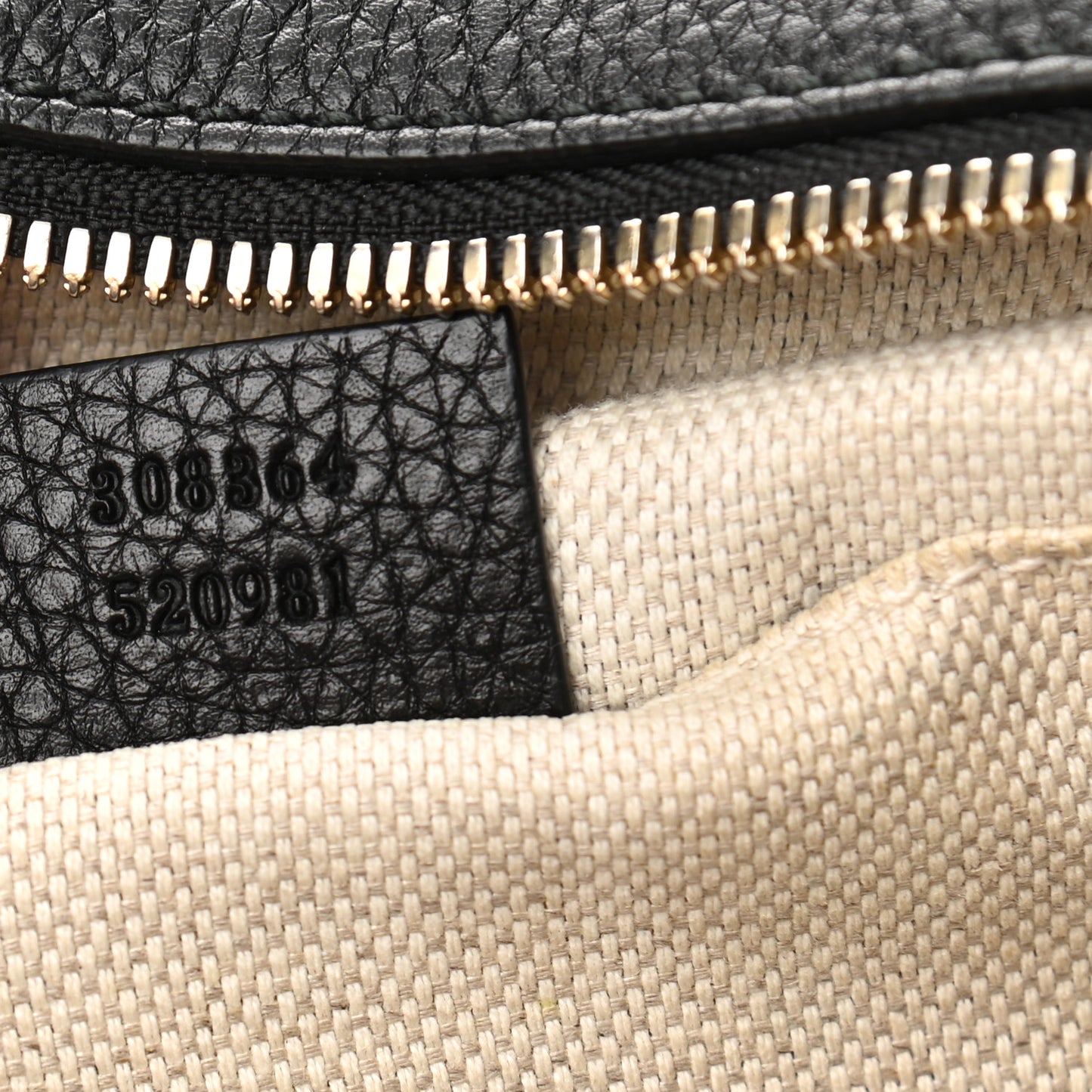 Pebbled Calfskin Small Soho Disco Bag Black