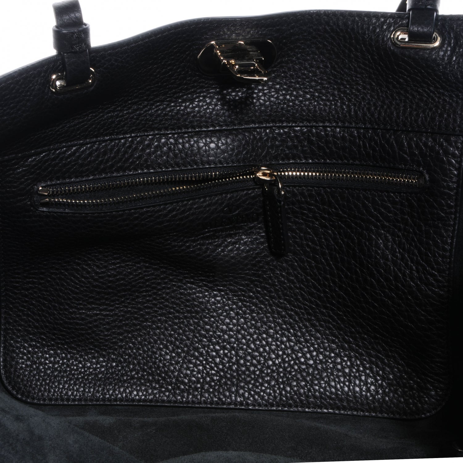 Valentino Garavani Pebbled Calfskin Medium Rockstud Tote Black 11 of 11