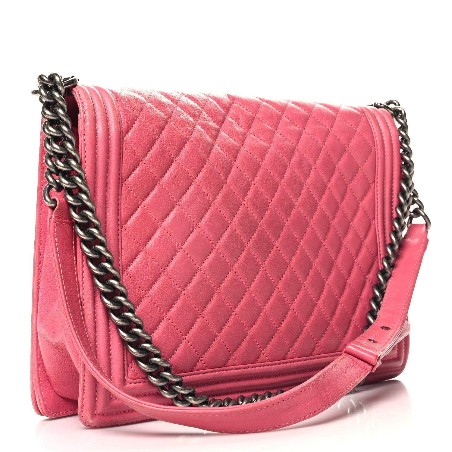 Chanel Calfskin Quilted Large Boy Flap Pink 3 of 15