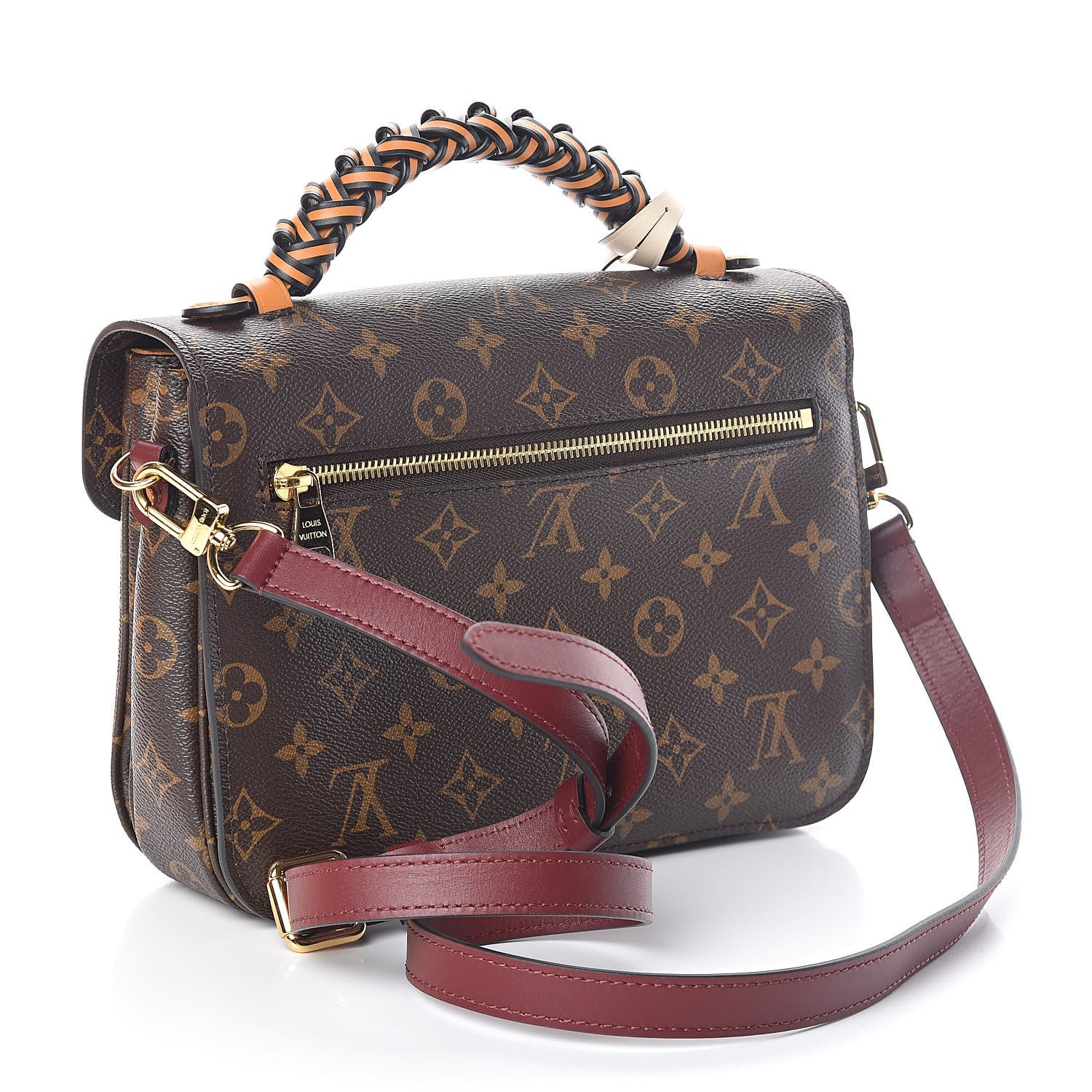 Louis Vuitton Monogram Braided Pochette Metis Safran 3 of 9