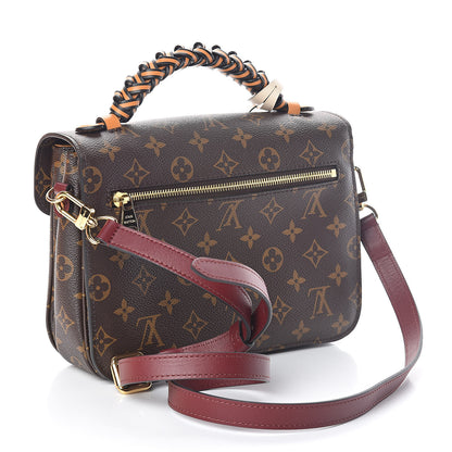 Louis Vuitton Monogram Braided Pochette Metis Safran 3 of 9