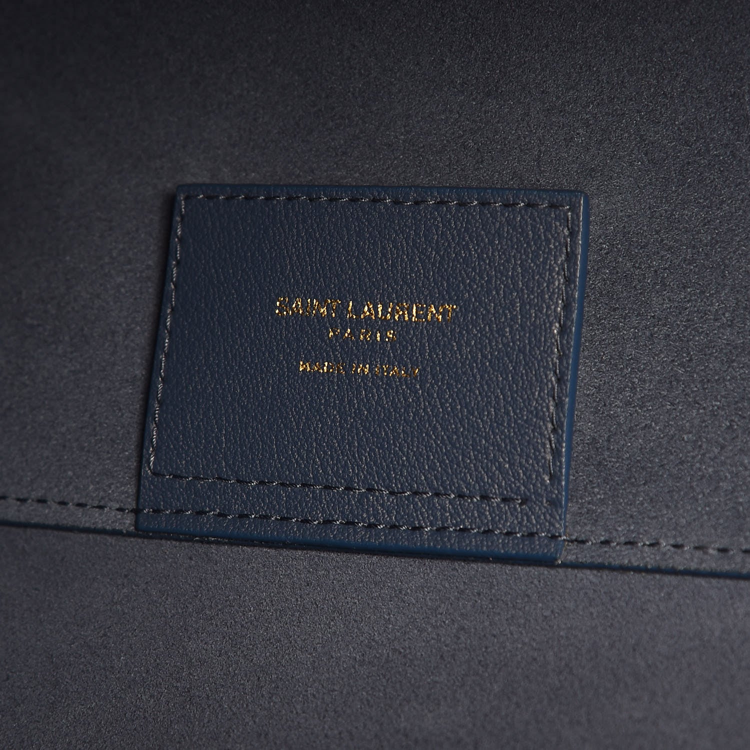 Saint Laurent Calfskin Large Shopping Tote Denim 8 of 11