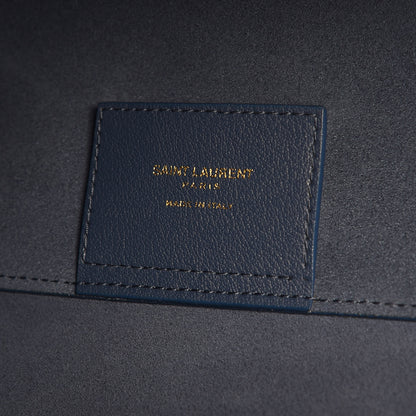 Saint Laurent Calfskin Large Shopping Tote Denim 8 of 11