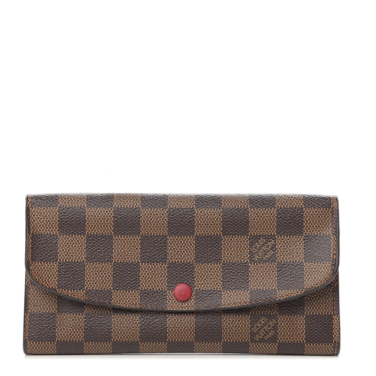 Damier Ebene Emilie Wallet Red