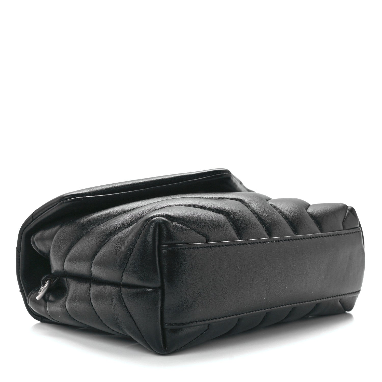 Saint Laurent Calfskin Y Quilted Monogram Toy Loulou Crossbody Bag Black 3 of 12