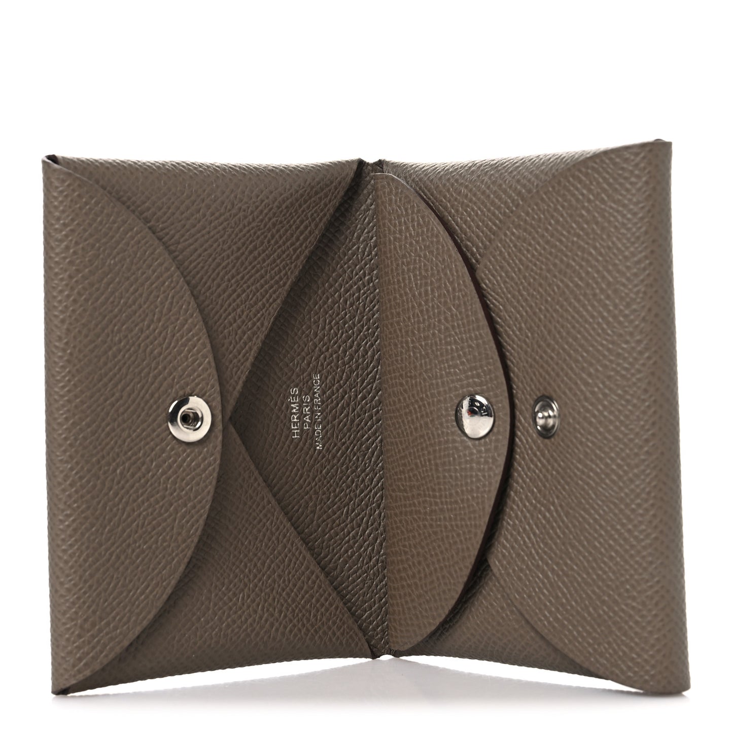 Epsom Calvi Duo Card Case Etoupe