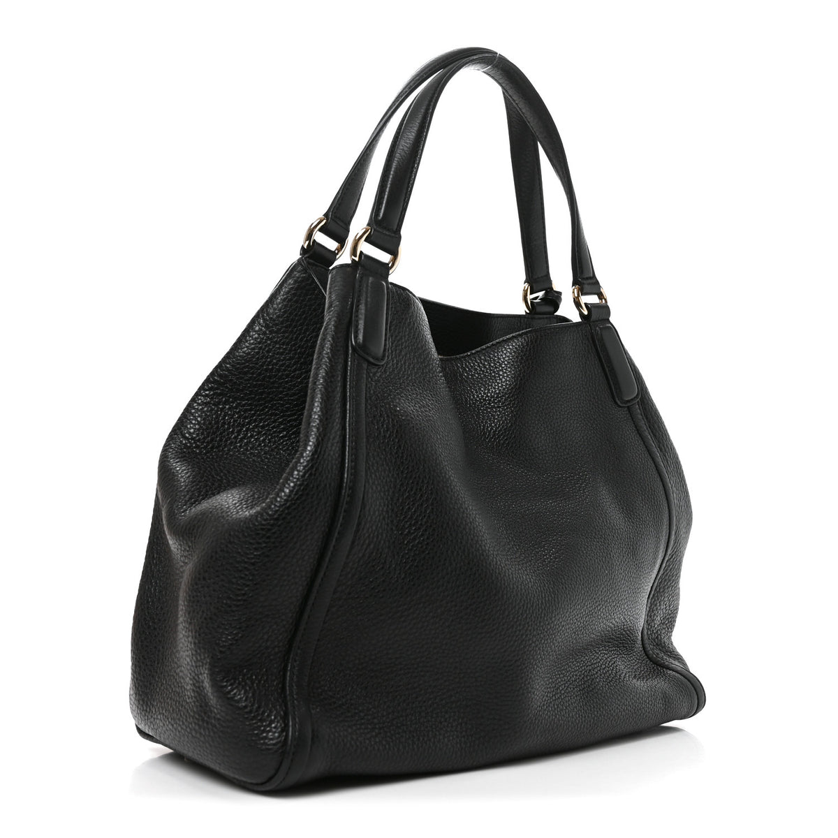 Gucci Pebbled Calfskin Medium Soho Shoulder Bag Black 3 of 10