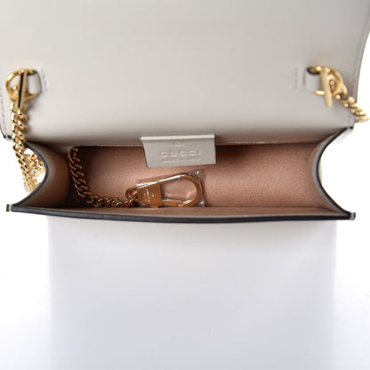 Gucci Calfskin Super Mini Sylvie Chain Shoulder Bag White 5 of 8