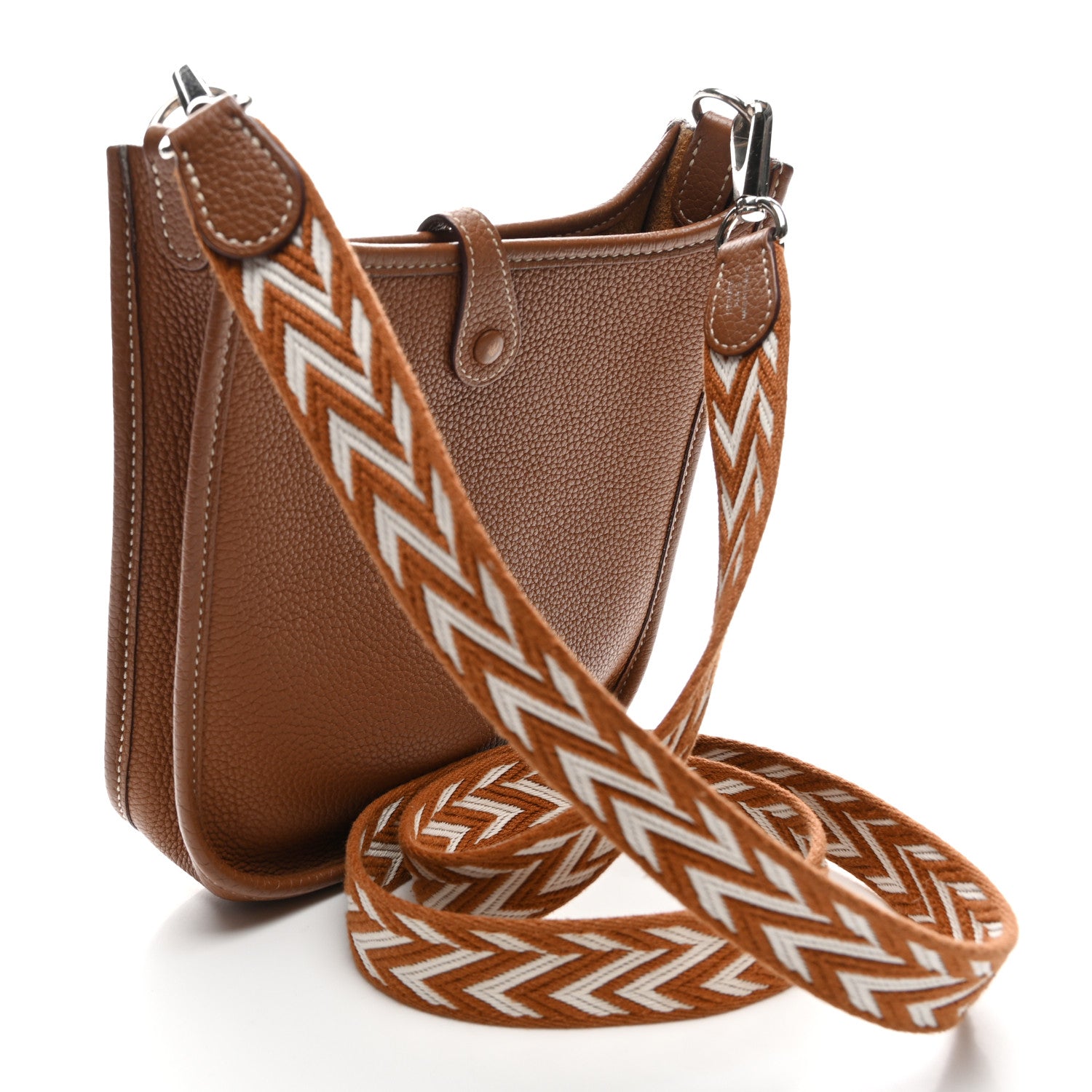 Hermes Taurillon Maurice Amazone Evelyne TPM Gold White 3 of 12