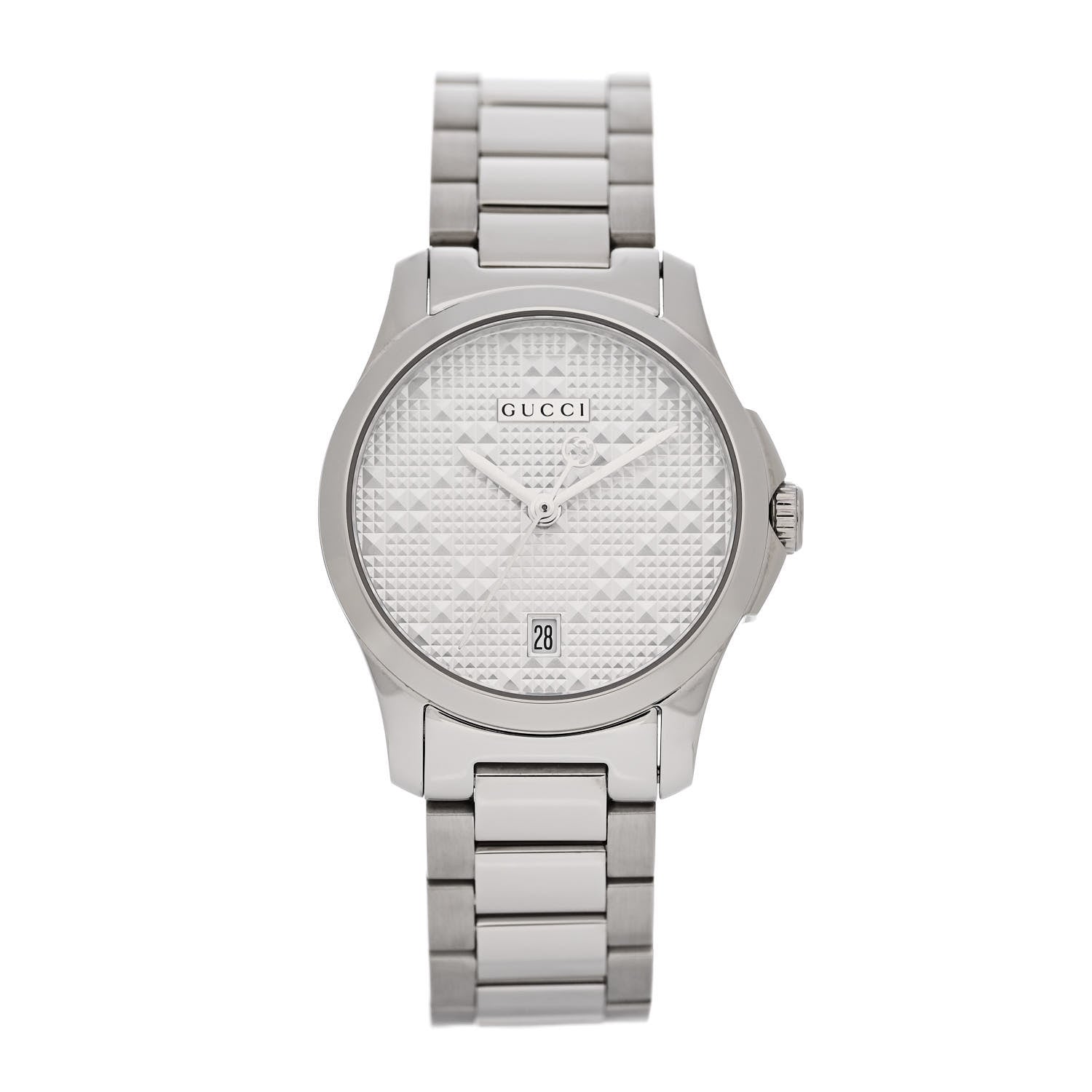 Gucci Stainless Steel 27mm G-Timeless Diamante Quartz Watch 1 of 5