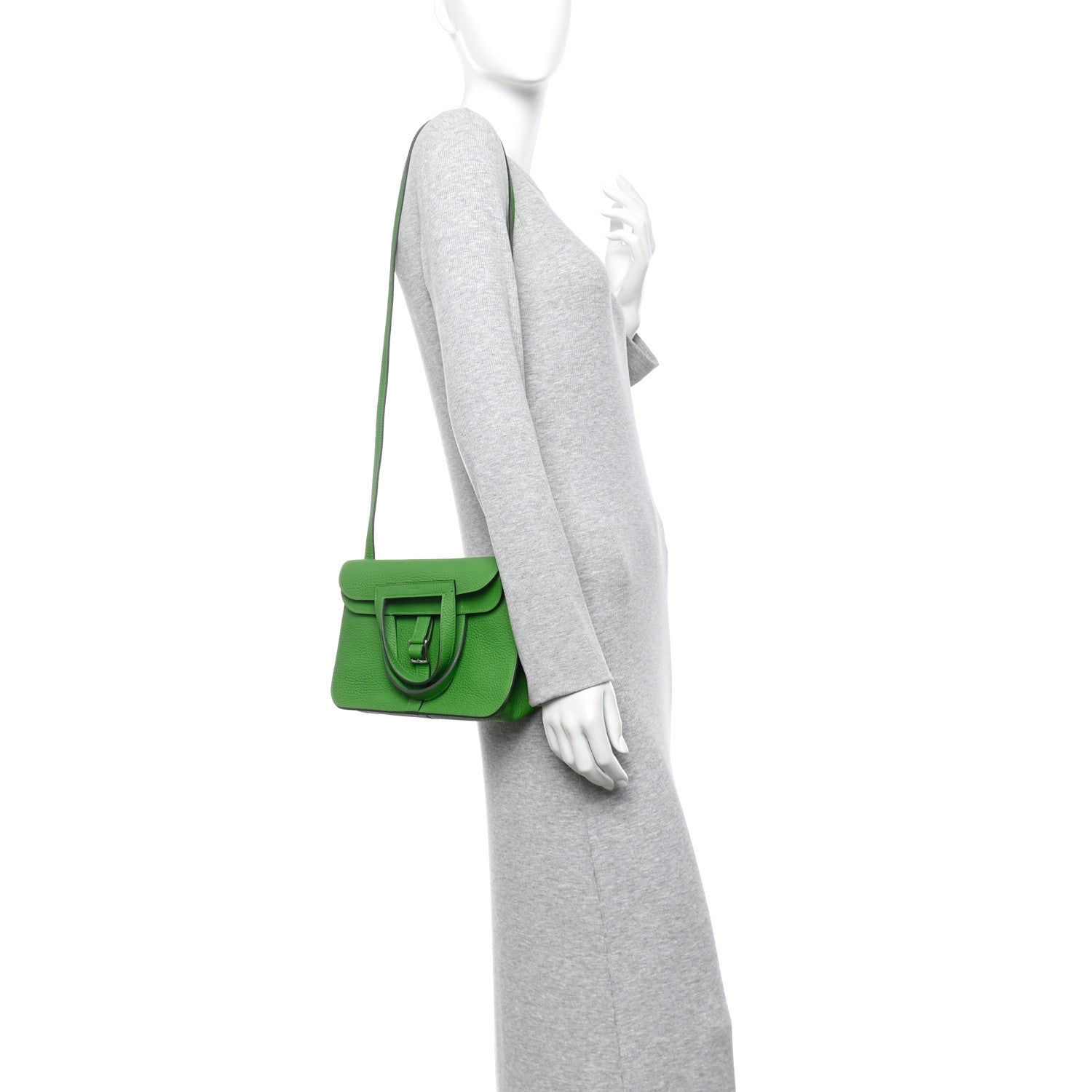 Hermes Taurillon Clemence Halzan 25 Vert Yucca 1803397 – FASHIONPHILE