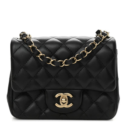 Chanel Lambskin Quilted Mini Square Flap Black 1 of 9