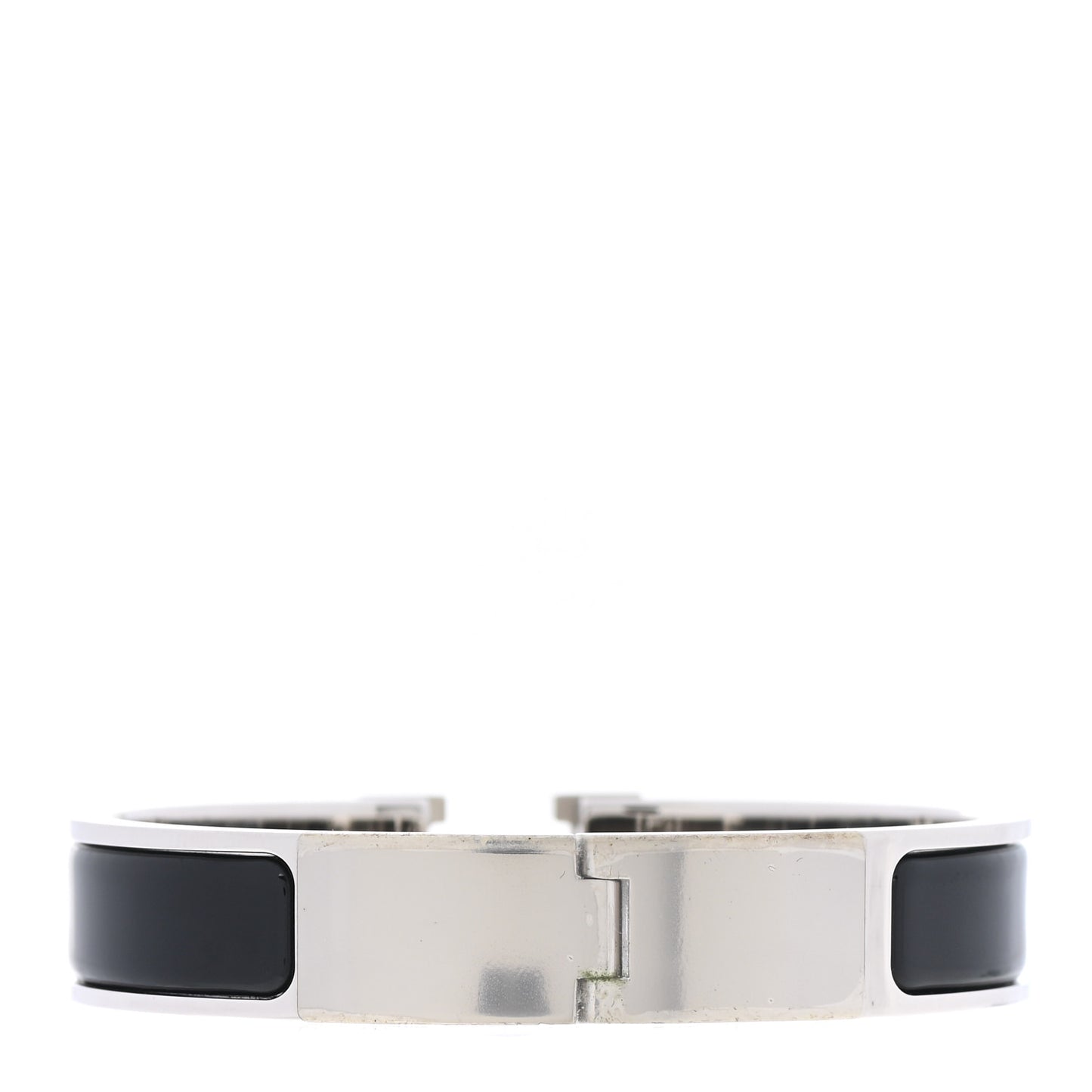Enamel Narrow Clic Clac H Bracelet PM Black