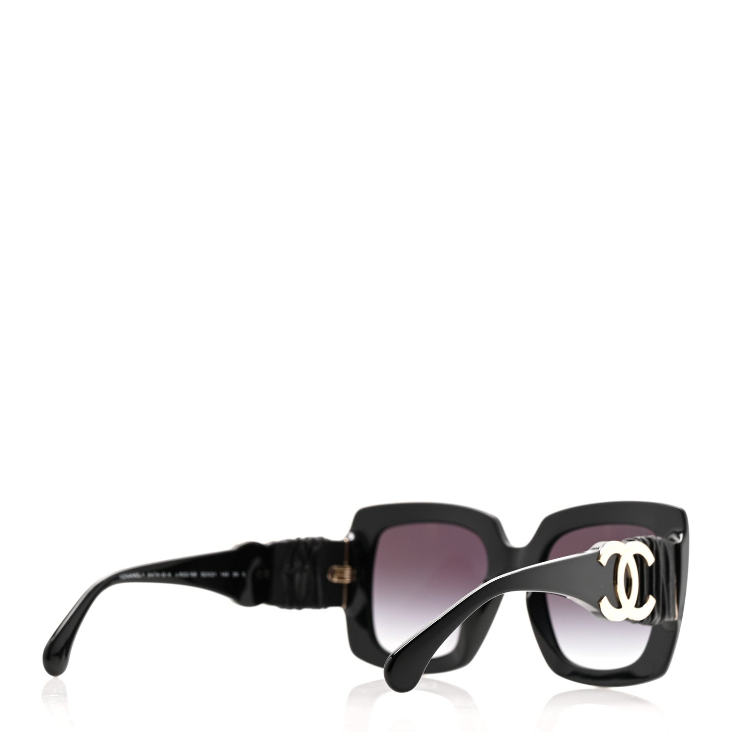 Chanel Acetate Calfskin Square Sunglasses 5474-Q-A Black 3 of 8