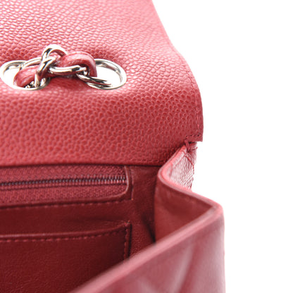 Chanel Caviar Quilted Jumbo Single Flap Dark Red 10 of 13