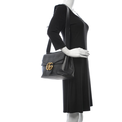 Gucci Cellarius Calfskin GG Marmont Shoulder Bag Black 2 of 9