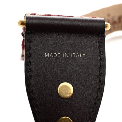 Christian Dior Oblique Studded Shoulder Strap Burgundy 4 of 5