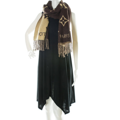 Louis Vuitton Cashmere Monogram Reykjavik Scarf Brown 2 of 5